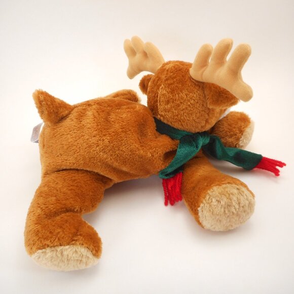 Mary Meyer Flip Flops Extremely Relaxed Plush 11” Reindeer w/ Scarf Christmas - Picture 2 of 9